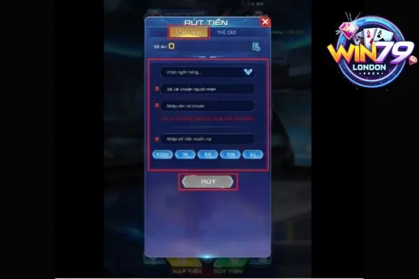Hướng dẫn rút tiền win79